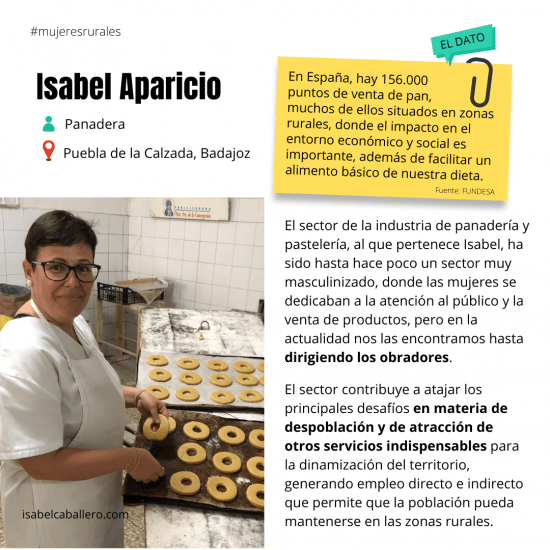 Isabel Aparicio, panadera, mujer rural